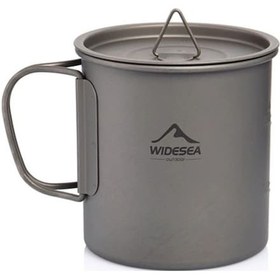 Resim Ximistore9 450ml Saf Titan Cam, Çevrilebilir Kollü, Kapaklı, Hafif Ve Taşınabilir, Kamp Ve Outdoora İdeal Matara Çok Renkli 