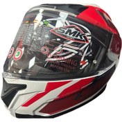 Resim Smk Helmets Gullwing Tourlaader Çene Açılır Kask Beyaz - Kırmızı 