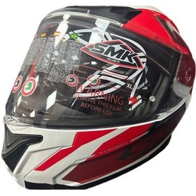 Resim Smk Helmets Gullwing Tourlaader Çene Açılır Kask Beyaz - Kırmızı 
