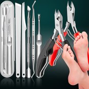 Resim 6 adet Premium Tırnak Bakım Seti ile Tırnak Kesici, Ölü Deri İtici ve Pedikür Araçları - Jel Oje Sökücü, Makaslar, Tırnak Dosyası - Ev veya Salon Kullanımı için Profesyonel Manikür ve Pedikür Seti 
