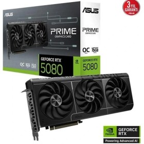 Resim Asus RTX5080 16GB Prıme RTX5080-O16G Gddr7 256BIT HDMI Dp Pcıe 5.0 