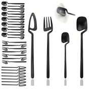 Resim 8 Kişilik 32 Parça Paslanmaz Çelik Çatal Bıçak Seti - Mat Bitiş, Bıçak, Çatal, Kaşık & Çay Kaşığı İçerir - Yemek ve Mutfak Kullanımı İçin Mükemmel, Mutfak Araçları, Yaratıcı Asma, 304 
