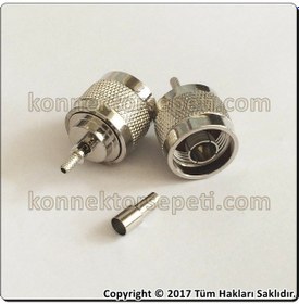 Resim N Erkek Sıkmalı Crimp Kablo Konnektörü Rg316 Rg174 Rg188 Lmr100 