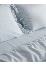 Resim Madame Coco Julien Çift Kişilik %100 Pamuk Fırfırlı Nevresim Takımı - Açık Mavi 8684427124215 MAVI 