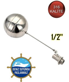 Resim Krom Şamandıra 316 Kalite Cf8m Paslanmaz 1/2'' Flatör 