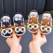 Resim Çocuklar Kedi Animasyon Baskılı Kemeri Kaymaz Yumuşak Taban, PVC Üst & Astar, Alçak Topuklu Bebek Ayakkabıları, Erkek ve Kız Çocuklar İçin, Yürüyüş Ayakkabıları, Yaz 2024 Koleksiyonu 