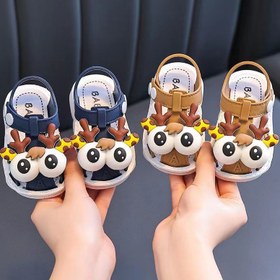 Resim Çocuklar Kedi Animasyon Baskılı Kemeri Kaymaz Yumuşak Taban, PVC Üst & Astar, Alçak Topuklu Bebek Ayakkabıları, Erkek ve Kız Çocuklar İçin, Yürüyüş Ayakkabıları, Yaz 2024 Koleksiyonu 