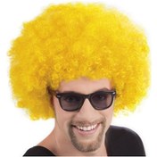 Resim Parti Aksesuar Sarı Renk Kıvırcık Afro Bonus Peruk - 