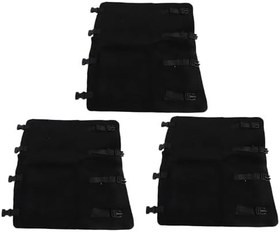 Resim Generic Sağlam Siyah RV Adım Halı Örtüsü Seti 22 İnç Kavisli Merdivenleri Için Aşınmaya Dayanıklı Adım Halı RV Adımları Için Kolay Kurulum Uzun Ömürlü Kullanım 3 Adet Paket 