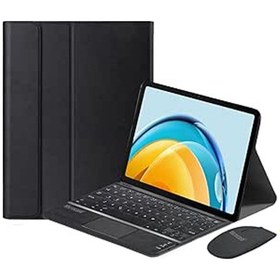 Resim Samsung Uyumlu Tab S9/s9 Plus Bt Touchpad Klavye+mouse+stand Kılıf-bkk7 
