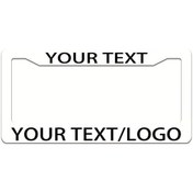 Resim Topnotch Customized License Plate Frame White Paslanmaz Celik 12x6 Inch Amerikan Modelleri Icin 