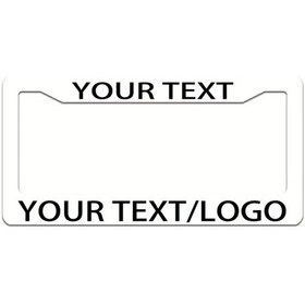 Resim Topnotch Customized License Plate Frame White Paslanmaz Celik 12x6 Inch Amerikan Modelleri Icin 
