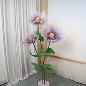 Resim 40cm İpek Şakayık Yapay Çiçek - Zarif Mor & Sarı Düğün Süslemesi, Ev Arka Planı Çiçek Düzenlemesi, Gerçekçi Yeşil Sap, Sevgililer Günü & Özel Etkinlikler İçin Mükemmel, Rustik Düğün Süslemeleri 