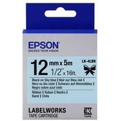 Resim Epson LK-4LBK Siyah Üzeri Gökyüzü Mavi 12MM 5Metre Etiket 