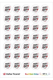 Resim Hafsa Ticaret Hand Made Etiketi 70 Adet (A4 boyutunda 2 Sayfa) 