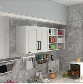 Resim Kenzlife Hazır Mutfak Dolabı Zencefil60 Byz Mod1 60 160 32 Mebran Kapak Suntalam Gövde Beyaz 