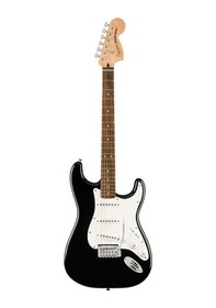 Resim Squier 0372873106 Affinity Stratocaster Elektro Gitar Seti Siyah Mustang Micro Kulaklık Amfisi Dahil Siyah Strat Ve Laurel Klavye 