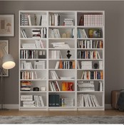 Resim Asra Trend %100 MDFLAM Beyaz Kitaplık K-20 