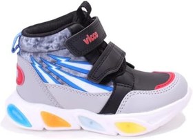 Resim Vicco David 946P25K420 Siyah Ortopedik Günlük Işıklı Erkek Çocuk Spor Bot 