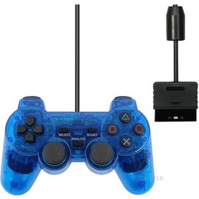 Resim Kablolu Sony Ps2 Denetleyici Mando Için Ps2/ps2 Joystick Playstation 2 Için T Mavi 