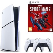 Resim Sony Playstation 5 Slim 1 TB Standart Edition Konsol + 2 Kol + PS5 Spider-Man 2 (İthalatçı Garantili) 