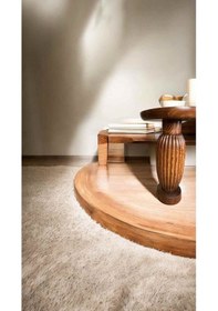 Resim Ahşap Mantar Yan Sehpa Açık Ceviz Renk Tekli Modern Tasarım Açık Ceviz 