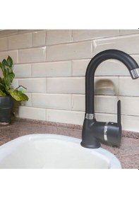 Resim Mintev Siyah Ultra Lüx Komple Set Mutfak Evye Lavabo Ve Banyo Bataryası Siyah 