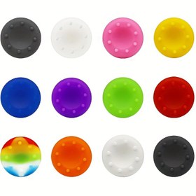 Resim 4 ADET Kaymaz Silikon Analog Joystick Başparmak Sopa Kavrama Kapağı PS2 PS3 PS4 PS5 Xbox One Xbox 360 Xbox Serisi X Switch Pro Denetleyici 