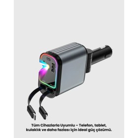 Resim Uravas Store Renault, Peugeot, Citroen, Fiat Araçlar Için Hızlı Şarjlı Araç Çakmaklık Adaptörü 