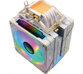 Resim Zoko Ice Pro Wp6 2X12CM Beyaz Auto Rainbow Fanlı Kule Fan 