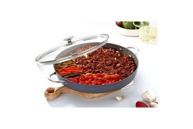 Resim Bonera 38 cm Cam Kapaklı Pro Plus Granit Balık - Fırın Tepsisi Pro 1203 