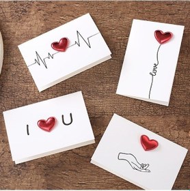 Resim Rogfer 3d Kalp Sevgililer Günü Tebrik Kartı Nimetler Mesajlar Zarflı Kartlar, Spec: Ekg Diğer 