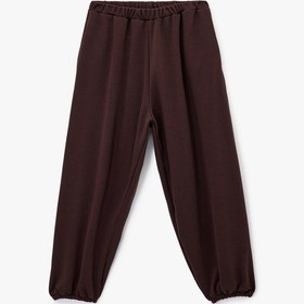 Resim Koton Rahat Kalıp Lastikli Paçalı Pamuklu Eşofman Altı Kahverengi 6wal40112ık Kahve 