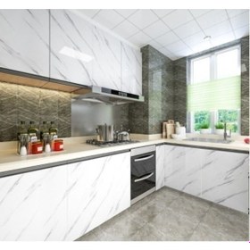 Resim Mermer Desenli Folyo Sticker Masa Tezgah Duvar Kağıdı Su Geçirmez N1124232 Çok Renkli 