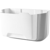 Resim Rogfer Ev Ve Araba İçin Katlanabilir Araba Kutusu Çift Kullanımlı Çöp Kovası Organizatörü Beyaz 