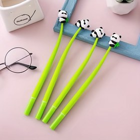 Resim 10 Adet Sevimli Panda Yumuşak Kavramalı Kalem - Canlı Yeşil, Hızlı Kuruyan, Orta Uçlu, Ofis, Öğrenciler ve Hediye İçin İdeal, Ofis Malzemeleri | Eğlenceli Tasarım | Yumuşak Kavramalı Kalemler 