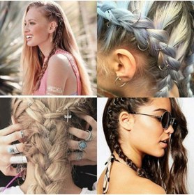 Resim HNB STORE Saç Piercingi - Saç Yüzüğü - Silver 