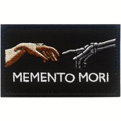 Resim Memento Mori Nakışlı Yama, Siyah El Grafik Amblem, Şapkalar, Yelekler, Kotlar, Sırt Çantaları, Tüm Giyim ve Ekipman Aksesuarları için Taktik Baskı 