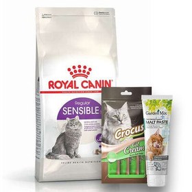 Resim Royal Canin Sensible Hassas Kedi Maması 10 Kg + Crocus Cream 4x15 Gr + Garden Mix Paste 