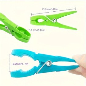 Resim Gateesat 48 Adet Rastgele Renk Yaylı Çamaşır Mandalı, Kurutma Ve Dıy Projeleri 