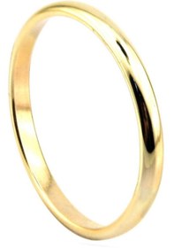 Resim Takı Dükkanı 2mm Bombeli Erkek Kadın Sarı Gümüş Alyans Söz Nişan Yüzüğü wr86 