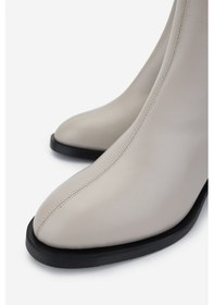 Resim Valmenti Kadın Hakiki Deri Bej Rugan Topuklu Bot 33 6551 Bn Bot Sk24-25 Kemık Dr Bej Rugan 