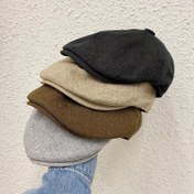 Resim Klasik Unisex Newsboy Şapkaları Kadınlar Erkekler Basit Hafif Düz Kap Casual İngiliz Tarzı Boyacı Kap Bereler 