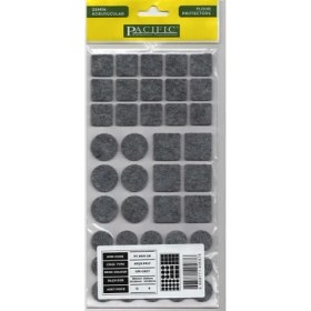 Resim Hamadex Yapışkanlı Keçe – 20X20 & 25X25 Keçe Kahverengi 42 Adet Mobilya, Zemin Koruyucu Ses Önleyici 