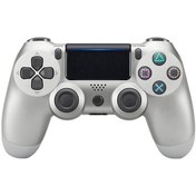 Resim Ps4 Kablosuz Bluetooth Oyun Kumandası - Gümüş Renk, Şarj Edilebilir, Paylaşım Düğmeli Ve 3.5mm Ses Jaklı 