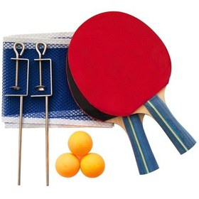 Resim Delta Cyclone Masa Tenisi Seti - 2 Masa Tenisi Raketi + File & Demir + 3 Pinpon Topu 