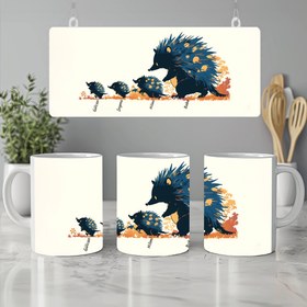 Resim Çocuklu Aile Kupası – Kişiye Özel İsimli Kirpi Tasarımlı Bardak - Çocuklu Aile Kupası – Kişiye Özel İsimli Kirpi Tasarımlı Bardak / Beyaz / Düz 