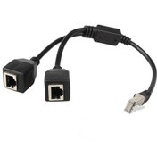 Resim Crackedice Rj45 Ethernet Ayırıcı Kablo, 1 Erkek - 2 Dişi Ethernet Kablosu 