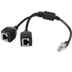 Resim Crackedice Rj45 Ethernet Ayırıcı Kablo, 1 Erkek - 2 Dişi Ethernet Kablosu 