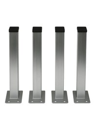 Resim 4lü Katlanır Metal Yer Sofrası Ayağı Yer Masası Ayağı 20 Cm Gri 